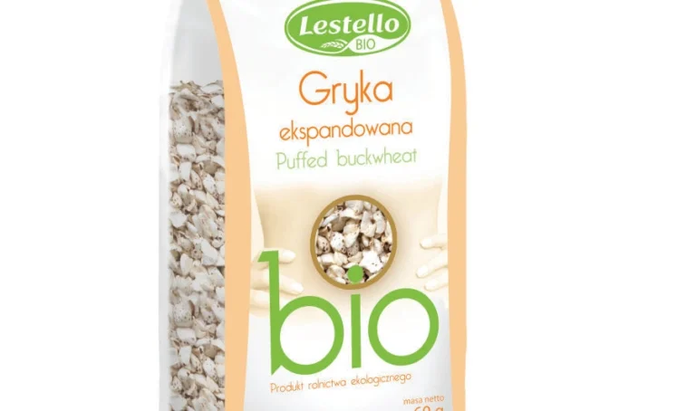 Różnorodne opakowania produktów bio gryka ekspandowana